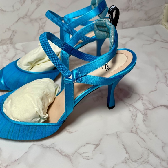 FENDI Blue Tulle Slingback - Picture 10 of 15